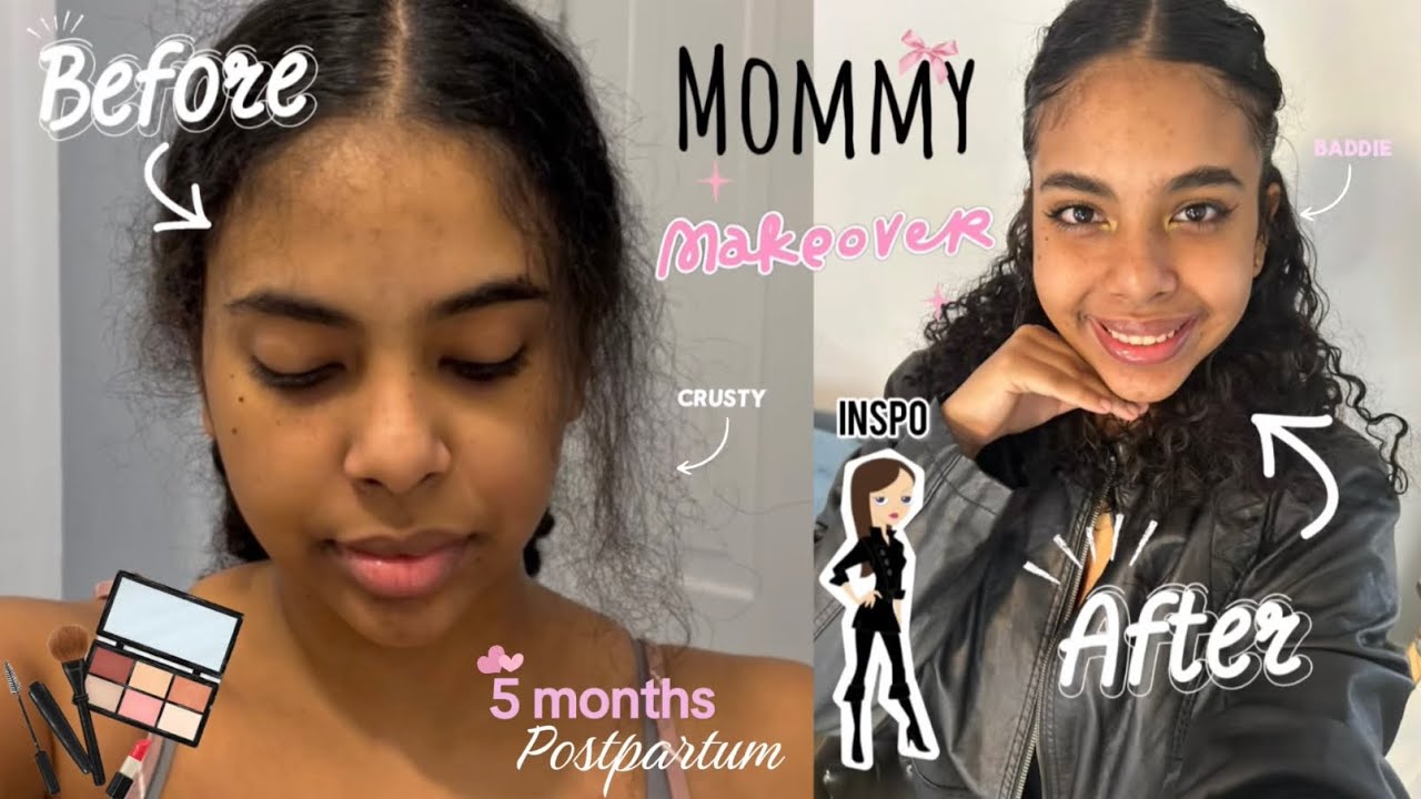 Преображение вместе со мной | Домашний макияж для мам | Прическа, макияж и брови | После родов