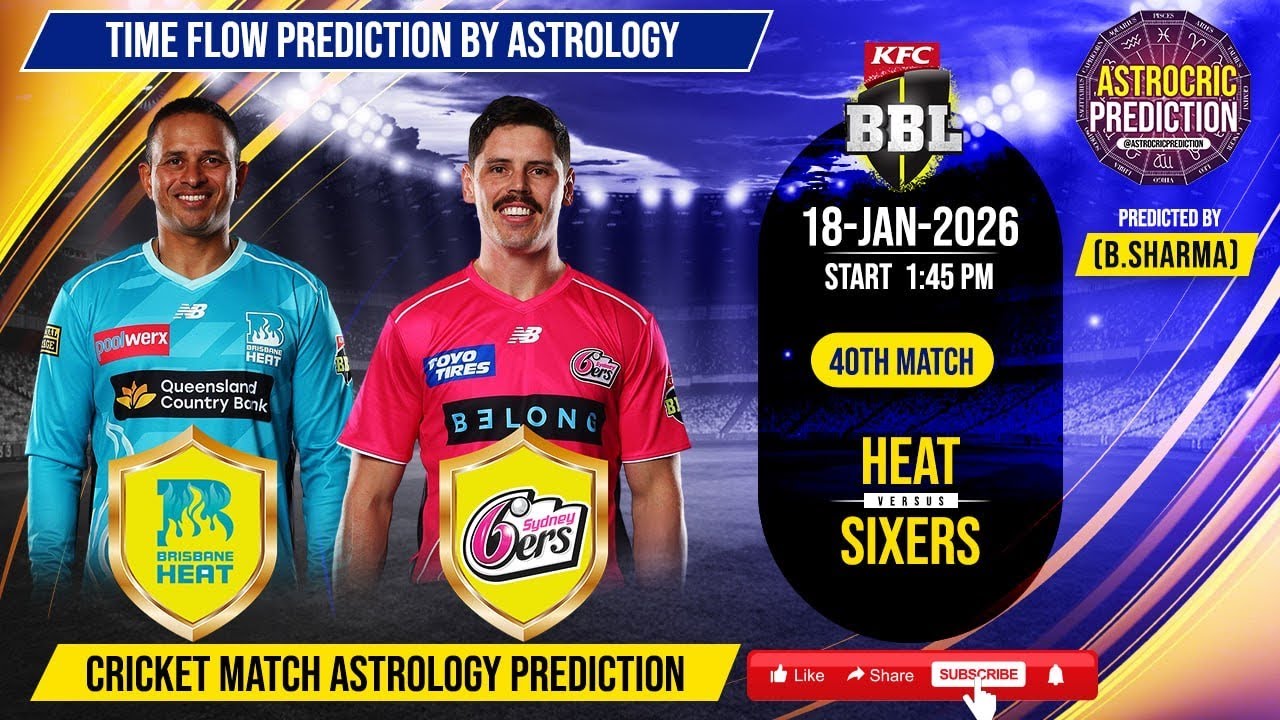Brisbane Heat vs Sydney Sixers 40th BBL2025-26 cricket match Astrology Prediction with TIMING 
