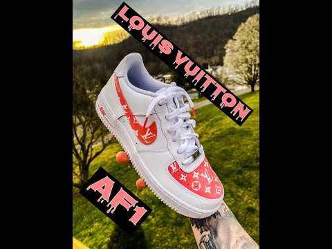 CUSTOM PINK LOUIS VUITTON AIR FORCE 1&#39;s - YouTube