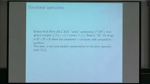 VMVW01 | Prof. Antonin Chambolle | Minimization of curvature dependent functional.