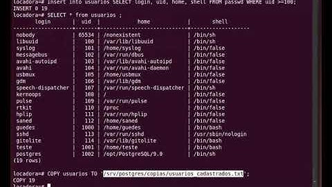Importando dados no PostgreSQL com COPY