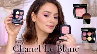 CHANEL LE BLANC 2023 : BLUSH Pastel Fuschia & EYESHADOW 68 Delices || Swatched & Application screenshot 4