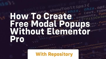 How to create free modal popups without elementor pro