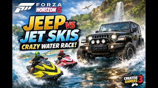 Forza Horizon 5 | Jeep vs Jet Skis in Crazy Water Race | Wild Race in Jungle and River ! screenshot 2