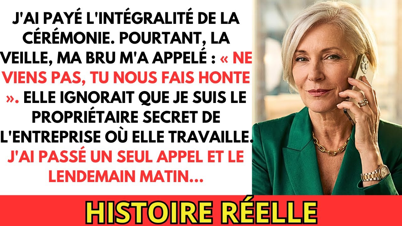 Ma bru m'a interdit le mariage. Ce qu'elle ignorait sur mon entreprise...