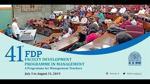 Prof. Karthik Sriram, Chairperson, FDP talks about Module 2 of the programme