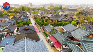 [4K]Korea Walk–Rainy Jeonju Hanok Village, officially designated by UNESCO as the city of gastronomy