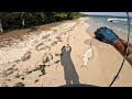 Incoming high tide shore casting at mon choisy fishing beach mauritius 2023