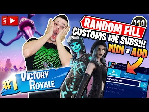 🔴 CUSTOMS ΑΛΛΑ... RANDOM FILL ΑΠΟ SUBS! 💪 WIN = ADD 💪 FORTNITEMARES HYPE! 👻 FORTNITE GREEK LIVE