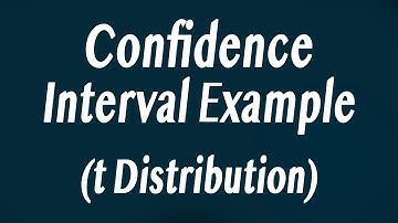 Confidence Interval Example - t distribution