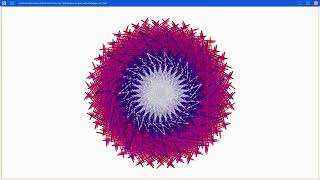 Colorful Mandala with 7048 Degree Angles, Solfeggio Bell Frequency 417 Hz