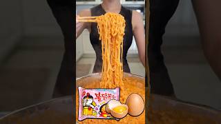 🔥 Spicy Cheesy Buldak Carbonara with Egg ASMR