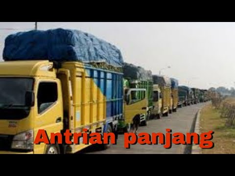 Antrian panjang  truk  menuju lombok sumbawa bima dn flores 