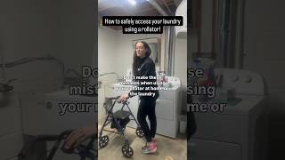 How to safely access your washer/dryer when using your rollator! #physicaltherapy #seniorcare #elder