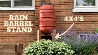 DIY 4X4 Rain Barrel Stand