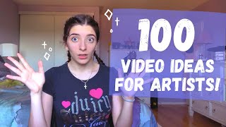 100 видео-идей для арт-ютуберов! ☆ Идеи для видео на YouTube для художников + идеи для видео на арт-канале ☆
