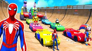 GTAV SPIDERMAN2, THE AMAZING DIGITAL CIRCUS, POPPY PLAYTIME CHAPTER 3 Join in Epic New Stunt Racing