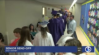 VIDEO: East Granby elementary students congratulate graduating seniors