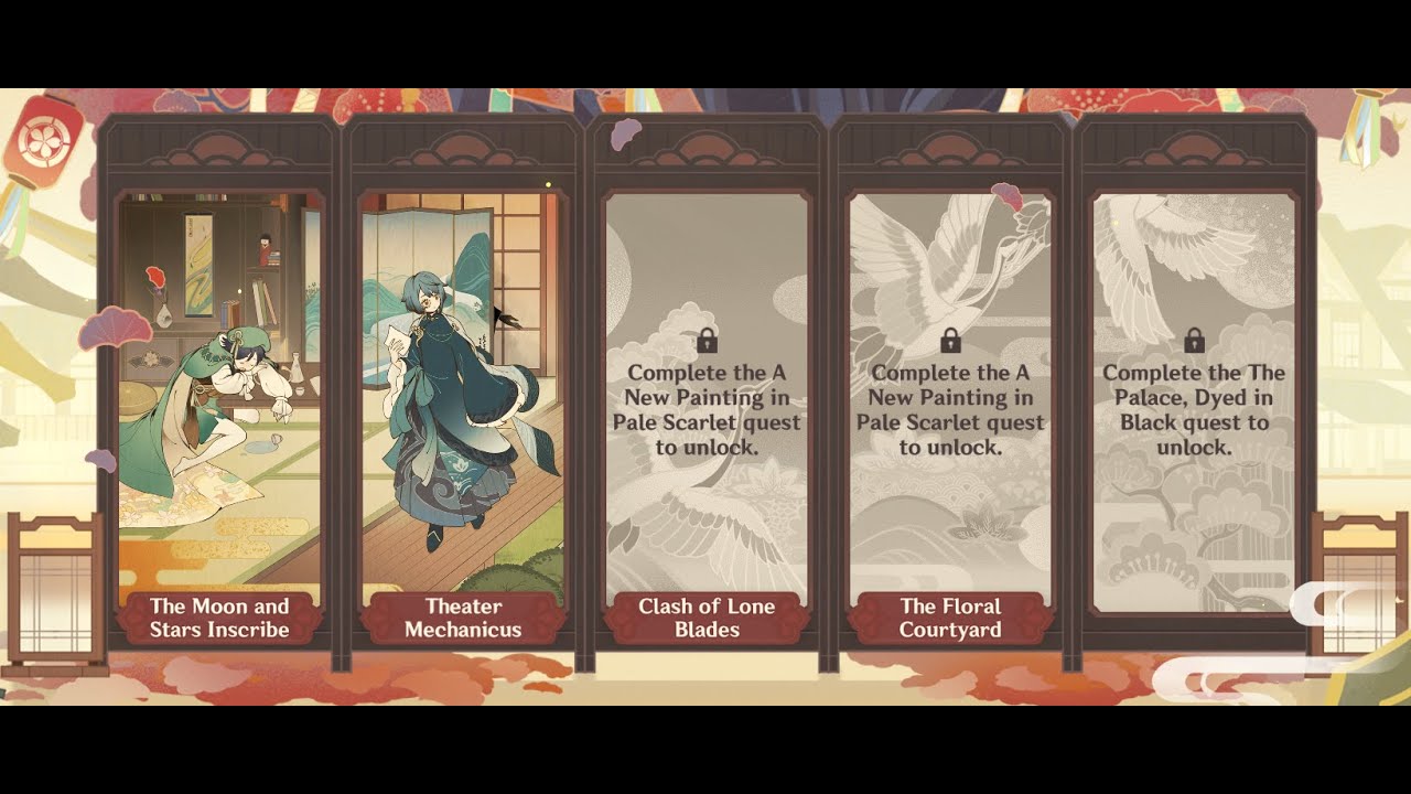 Albedo's Inspiration for Aoi no Okina | Xingqiu's cutscene |Hues Of The Violet Garden|Genshin Impact