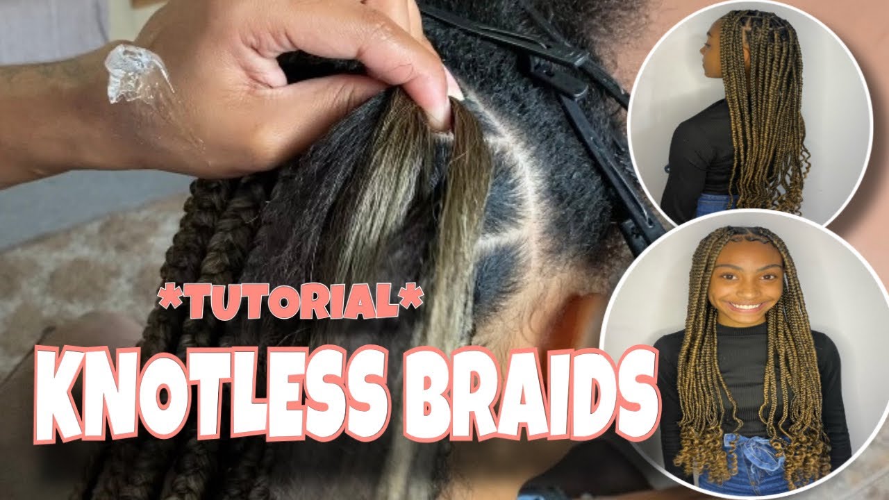 TUTORIAL: Knotless braids com cachos TEXTURIZADOS | #façavocêmesmo # ...