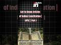 Get to Know Articles of Indian Constitution | UPSC | Part I