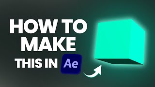 3D CUBE After Effects Tutorial | After effects in 1 Minute