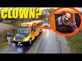 when you see this clown school bus filled with CLOWNS, do not pass it! Drive away FAST!!