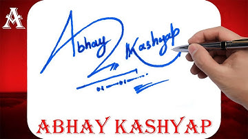 Abhay Kashyap Name Signature Style | A Signature Style | Signature Style of My Name Abhay Kashyap