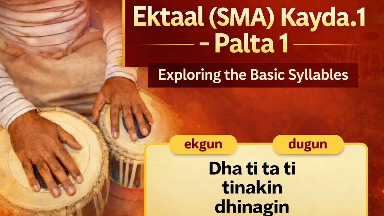 Ektaal (SMA) Kayda.1 - Palta.1 exploring basic syllables Dha ti Ta ti ...