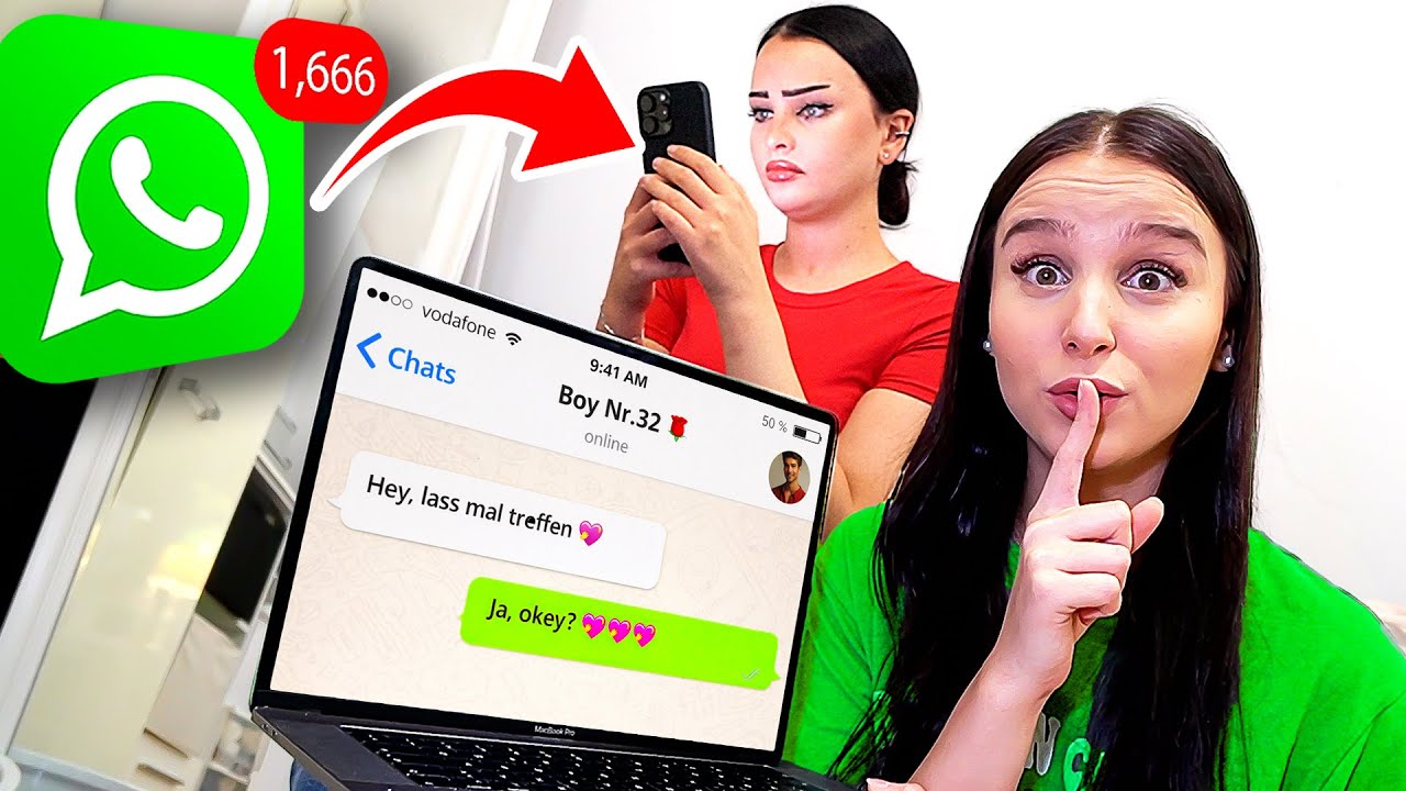 Schwester HEIMLICH beobachten 🤫💞  durch iPhone ! (Teil 8)
