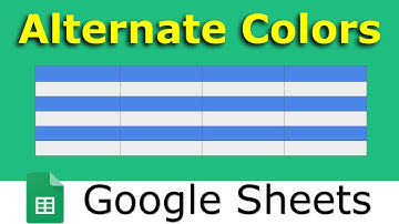 Alternate Color Formatting in Google Sheets