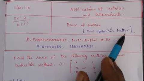 Class: 12 / Exercise :1.2 / Qn.no: 2(i) [Row reduction method]