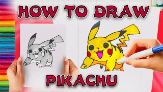 How to draw PIKACHU (pokemon)  EASY, step by step