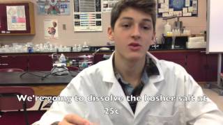 Solubility of salt based on temperature