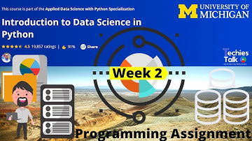 Introduction to Data Science in Python WEEK 2 Programming Answers Coursera | University of Michigan