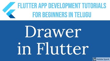 #33 Drawer  in Flutter | Flutter Tutorials for beginners in Telugu | Programming in Telugu