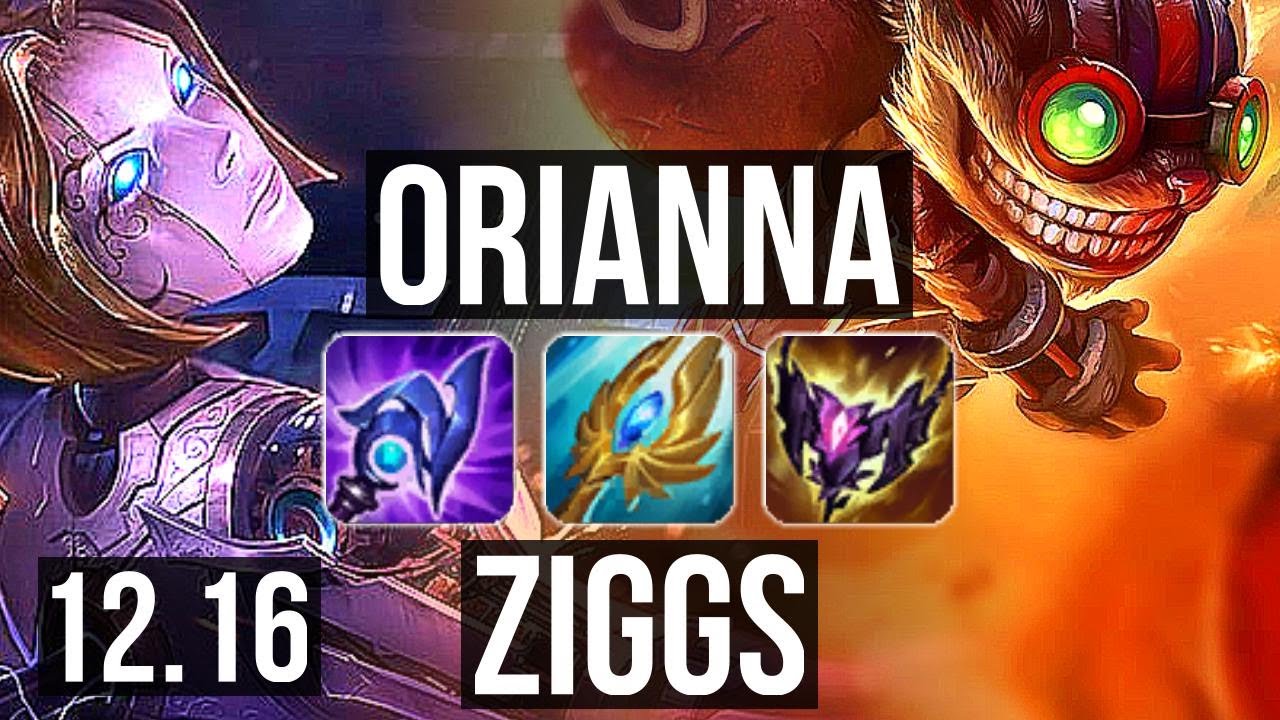 ORIANNA vs ZIGGS (MID) | Legendary, 1.0M mastery, 300+ games | EUW Master | 12.16