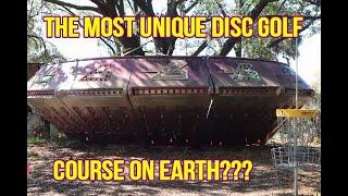 Did we find the most unique disc golf course??? Showmen's Disc Golf in Riverview, Florida near Tampa