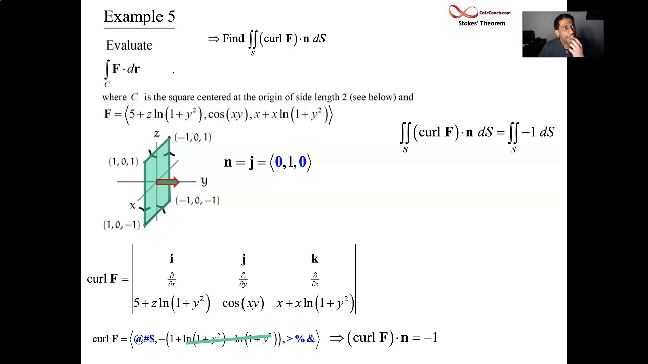 Stokes' Theorem Examlple 5