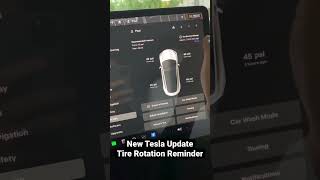 New Tesla Update / Tire Rotation Reminder #shorts #tesla