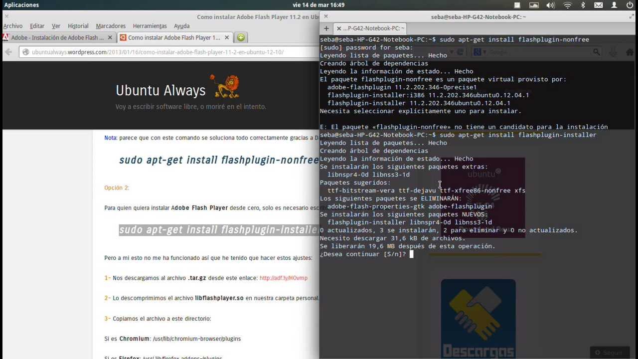 Instalar Flash Player Plugin En Linux 3 Formas Para Instalar 2 Faciles Youtube
