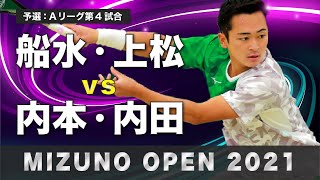 【MIZUNO OPEN 2021】船水・上松 vs 内本・内田