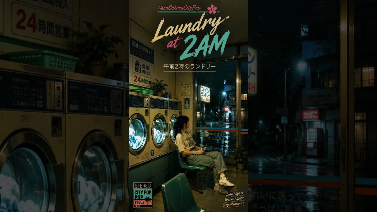 Laundry at 2AM 午前2時のランドリー #citypop #japanesecitypop