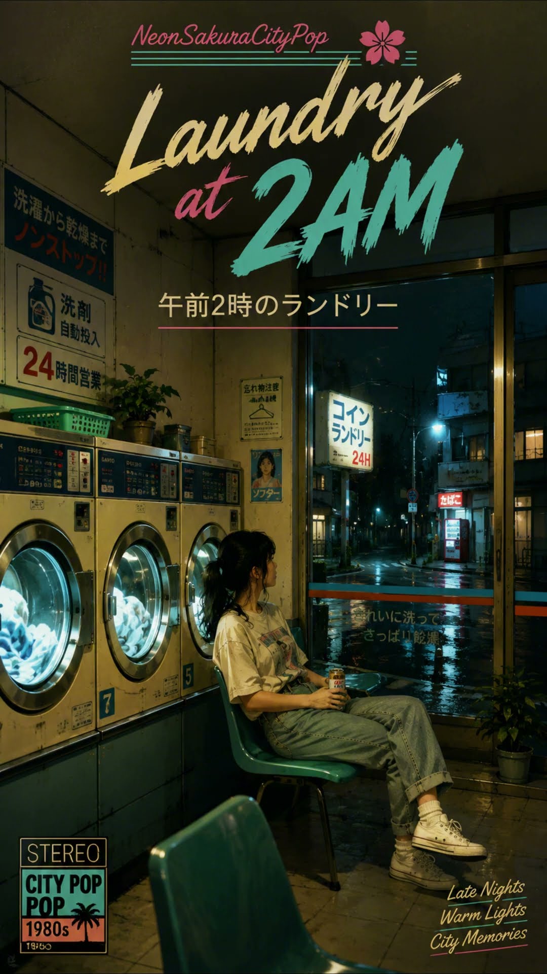 Laundry at 2AM 午前2時のランドリー #citypop #japanesecitypop