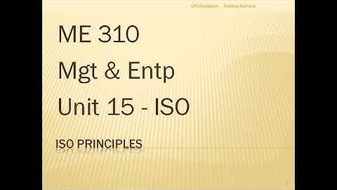 ME310 ISO Components Pradeep Mathuria GPC Dungarpur