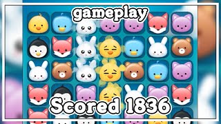 90초 Match 3 게임 플레이 1836점 screenshot 5