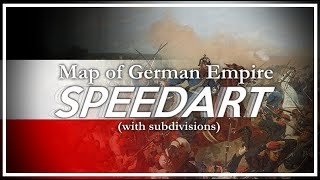 Flag map of German Empire (with all subdivisions) - Speedart