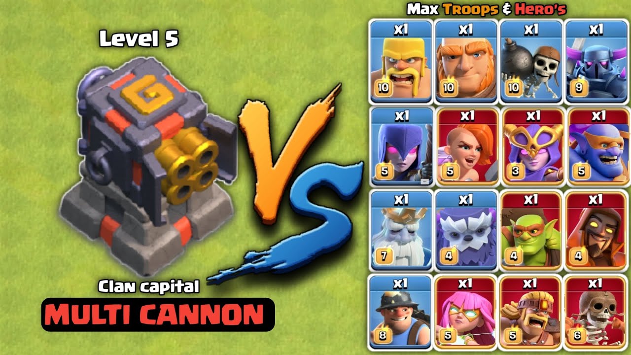 HOW STRONG IS MULTI CANNON ? TROOPS vs multicannon 
