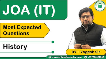 JOA(IT) | History | Most Expected Questions | CivilsTap Himachal
