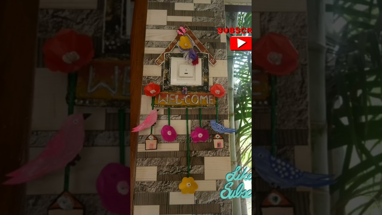 Diy Door Bell decoration idea| Home decor|Cardboard craft😍 👍